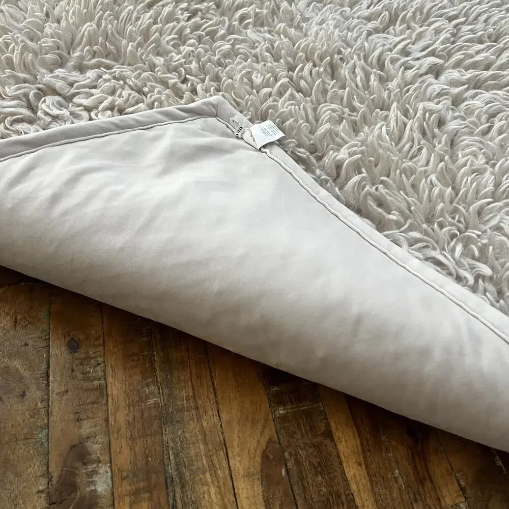 Pottery Barn Faux Fur Throw Blanket Cream 50 x 60